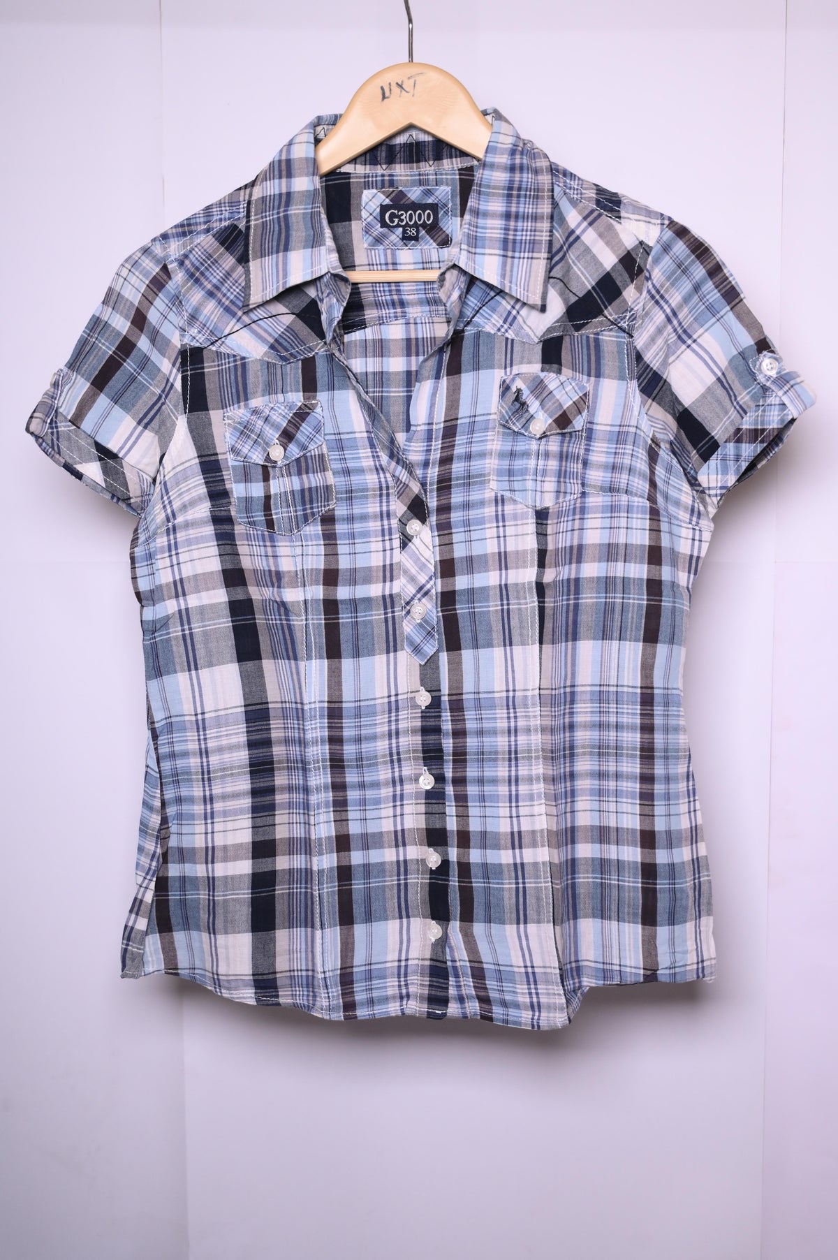 G3000 Blue & Black Checks Button-Down