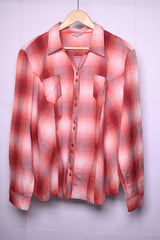 Gina Laura Red Ombre Button-Down Blouse