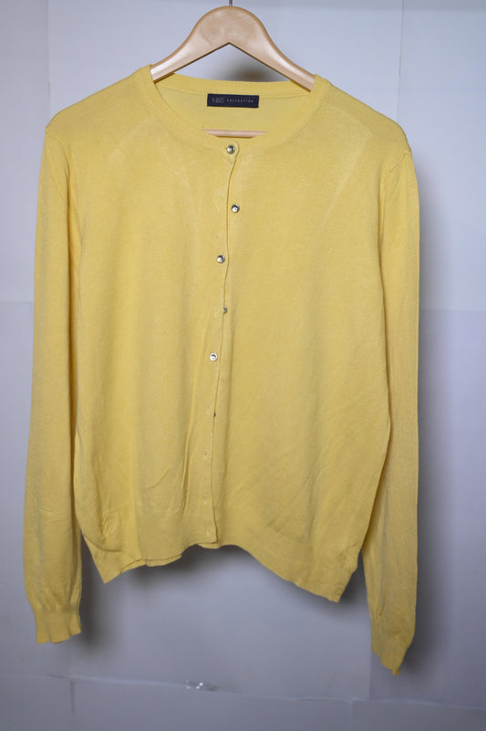 M&S Yellow Viscose Sweater - Large