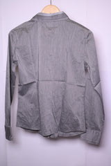 VLT Grey Button-Down Blouse