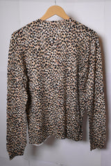 Jeane Pierre Cheetah Print Sweater - Large