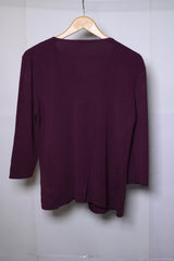 J. Taylor Deep Purple Viscose Sweater - Large