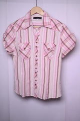 Simoncini Pink & White Stripes Button-Down