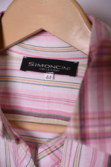 Simoncini Pink & White Stripes Button-Down