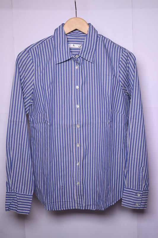 Old Navy Blue & White Stripes Blouse