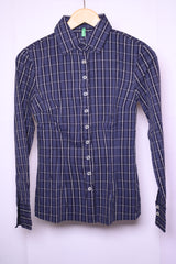 United Colors Blue Checkered Button-Down