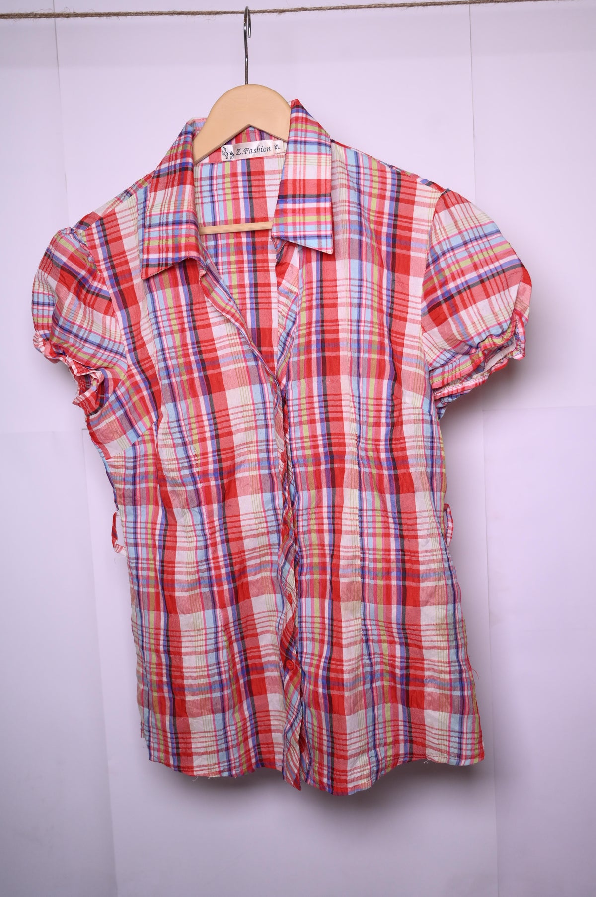 Z Fashion Red, Blue & White Checks Shirt