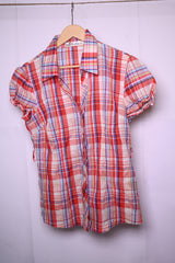 Z Fashion Red, Blue & White Checks Shirt