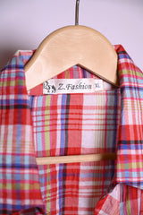 Z Fashion Red, Blue & White Checks Shirt