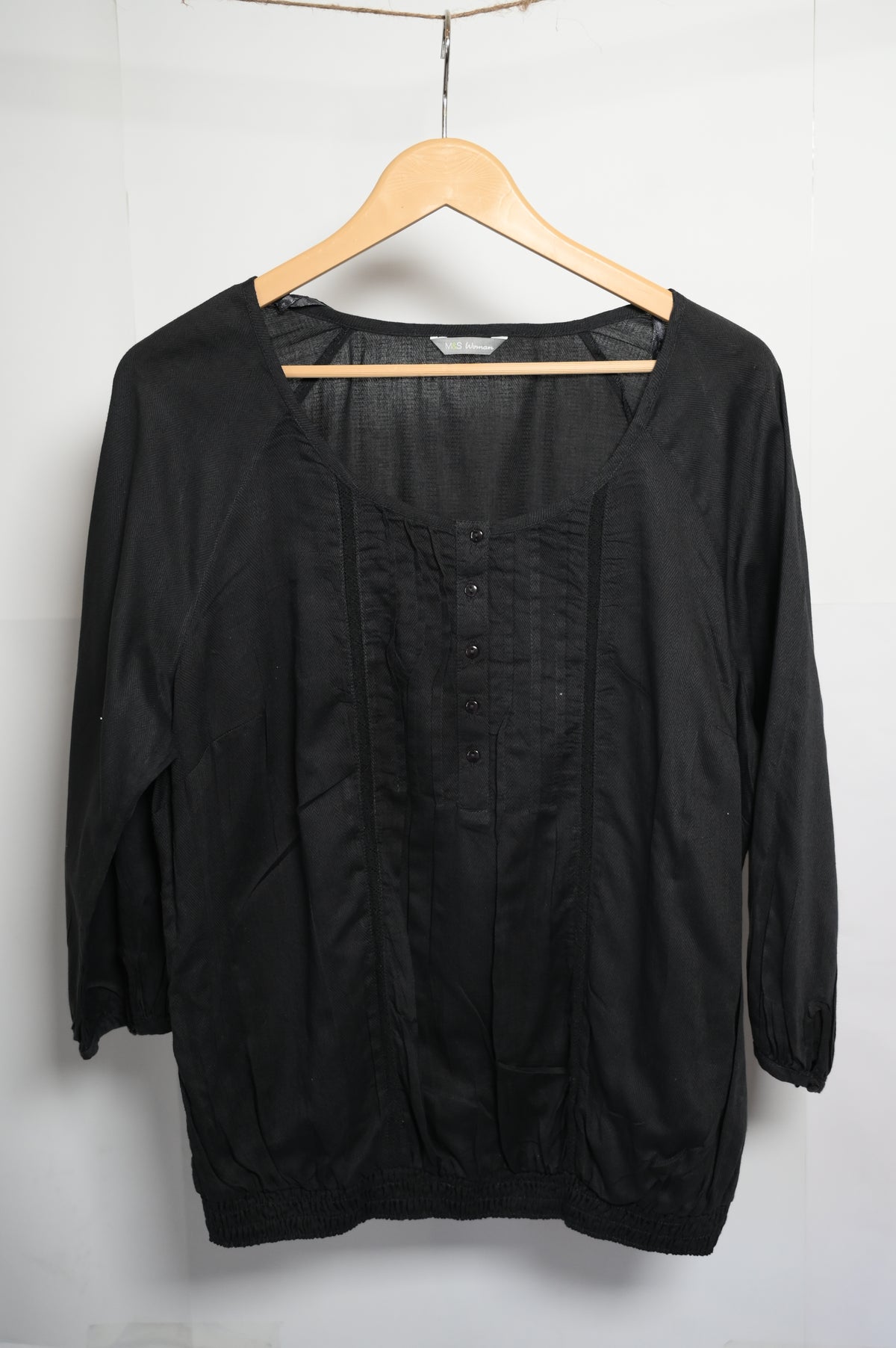 M&S Black Blouse – Medium