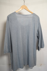 BM Casual Large Grey & White Blouse