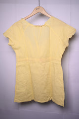 Esprit Yellow Button Down Blouse – Medium