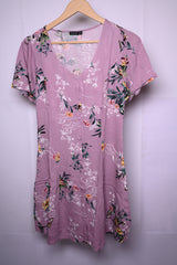 Cotton On Purple Floral Dress (Small, Good Condition)