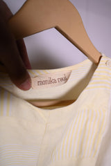 Monika Reul Yellow & White Striped Dress (Small, Good Condition)