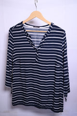 Cecil Blue and White Stripes Blouse – Small