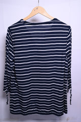 Cecil Blue and White Stripes Blouse – Small