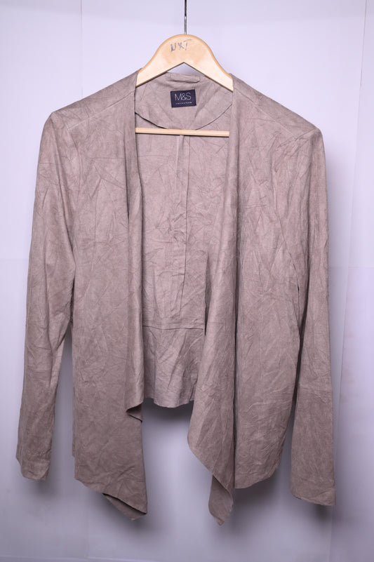 Dark Creme Polyester Shrug