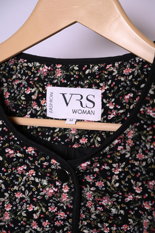 VRS Women Floral Button Down Jacket