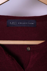 M&S Maroon Viscose Sweater