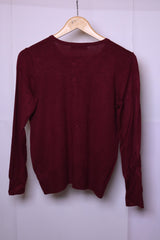 M&S Maroon Viscose Sweater