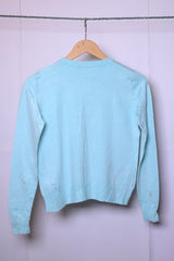 M&S Light Blue Viscose Sweater - Small