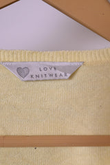 Love Knitwear Yellow Viscose Sweater - Large