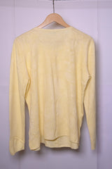 Love Knitwear Yellow Viscose Sweater - Large