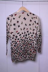 Magnolia Butterfly Print Sweater - Small