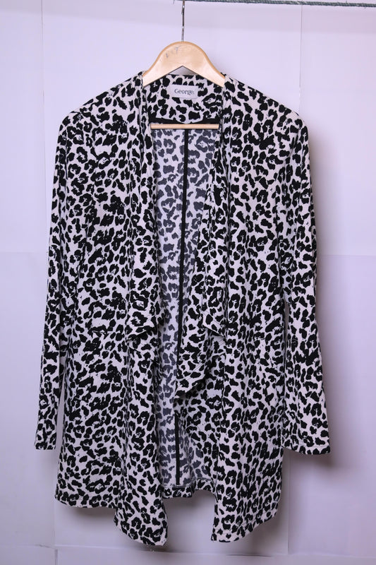 George Cheetah Chic Shrug - Black & White Statement Layer