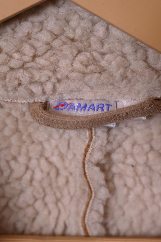 Damart Fawn Fluffy Button Down Coat