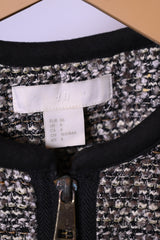 H&M Grey & Black Knitted Jacket - Small