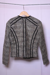 H&M Grey & Black Knitted Jacket - Small