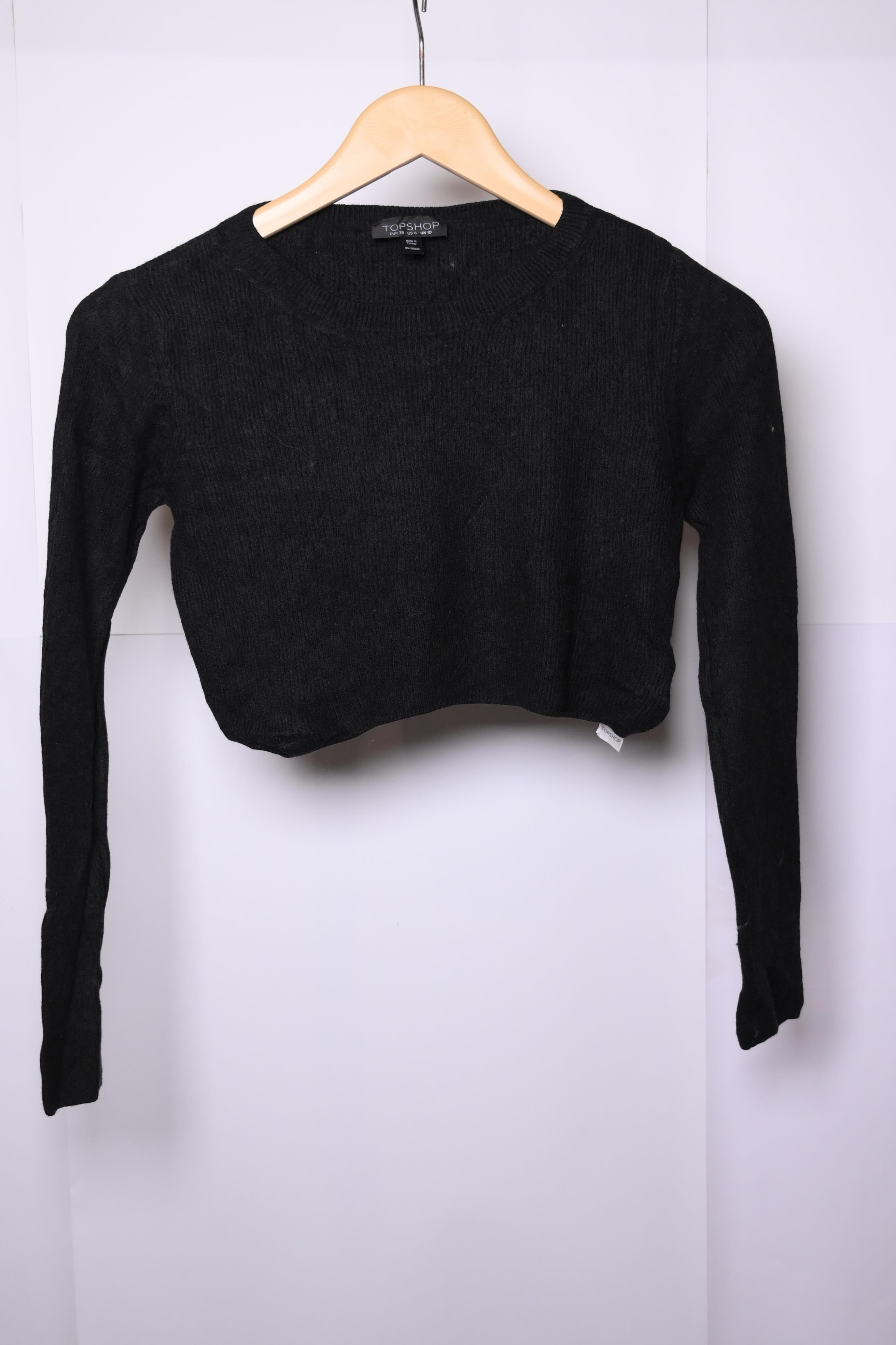 Sweater Ash Black Crop