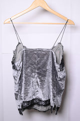 Thriftyfy Dual-Tone Black & Grey Crop Top