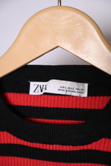 Zara Large Red and Black Sweatshirt