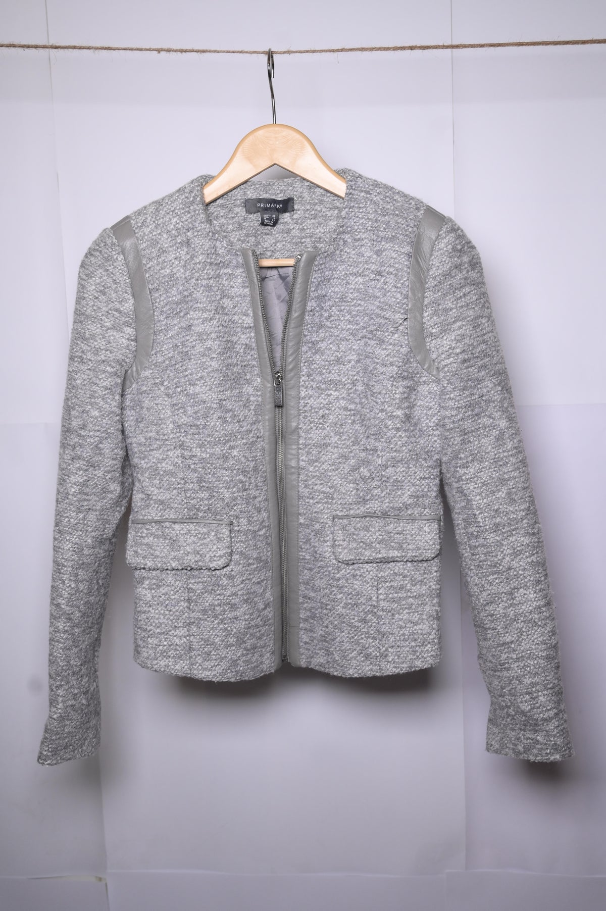 Primark Grey Zipper Jacket – Small