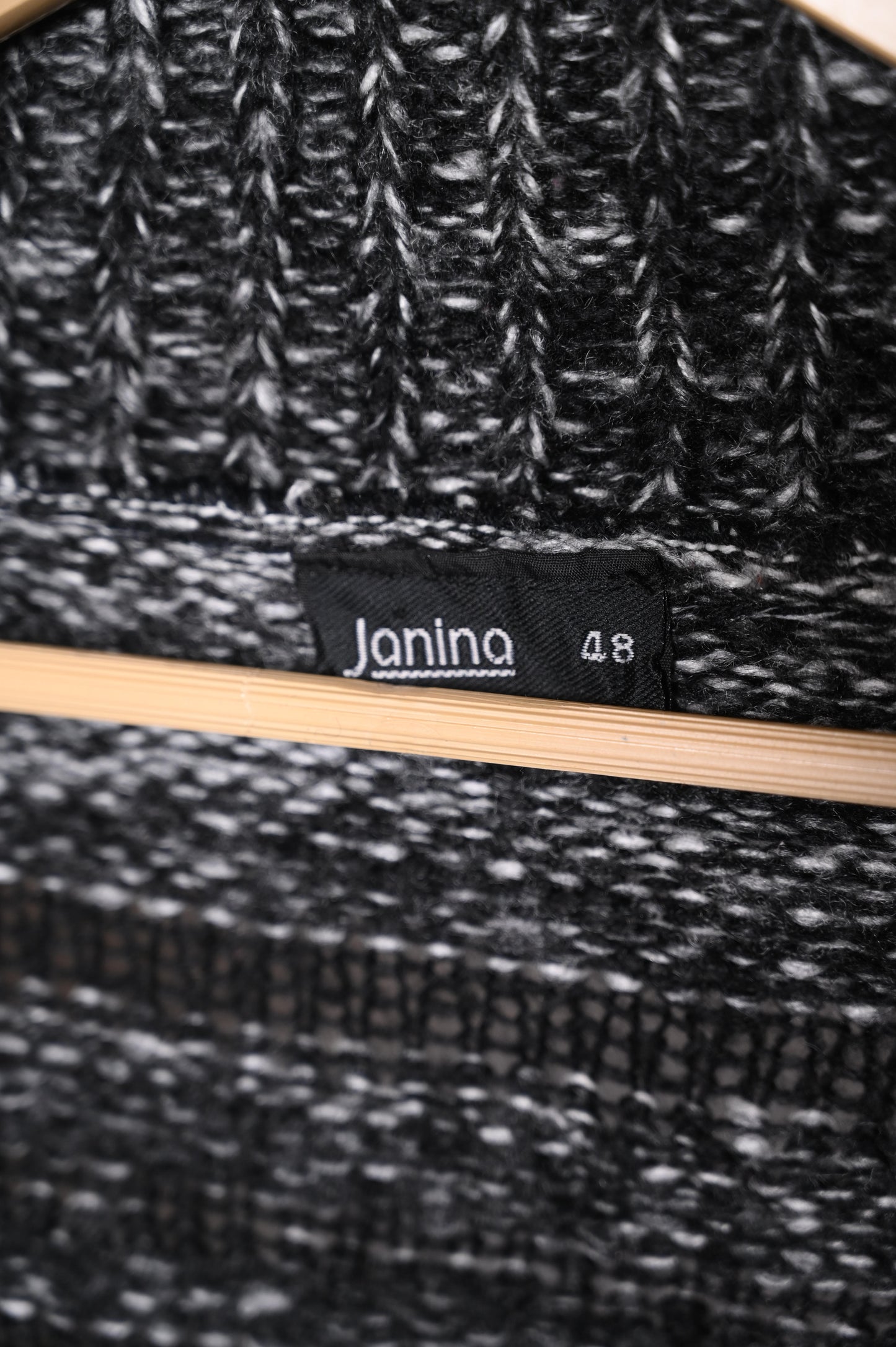 Sophisticated Black-Grey-White Acrylic Shrug