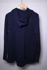 Aurique Navy Blue Cape-Type Hoodie - Large