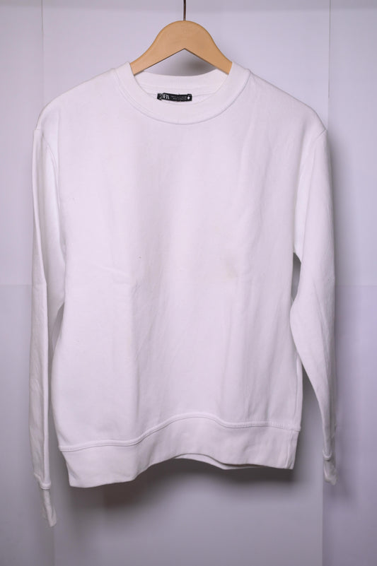 Zara White Small Sweatshirt