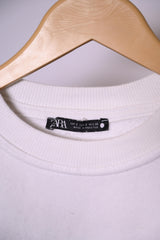 Zara White Small Sweatshirt