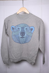 Teemill Grey Polar Bear Sweatshirt - Small