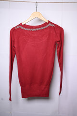 Nicole Maroon Sweatshirt - Small