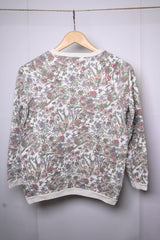 Jack Wills White Flower Sweatshirt - Small