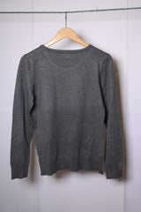 Carolyn Taylor Grey Winter Blouse with Pearls (Small)