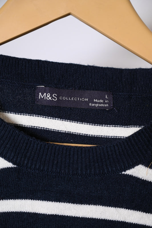 M&S Navy Blue Sweatshirt - Large