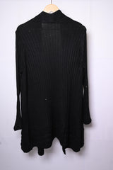 Minimalist Black Viscose Shrug