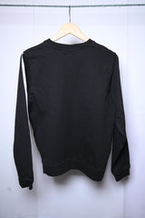 Asos Black Sweatshirt with White Sleeve Lines - Small