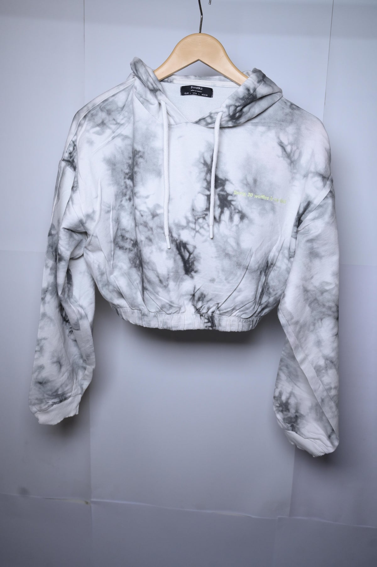 Bershka Grey Tie-Dye Hoodie (Medium)