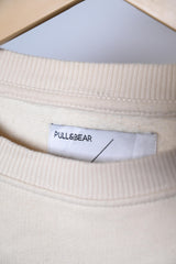 Pull and Bear Cream Sweatshirt - Small