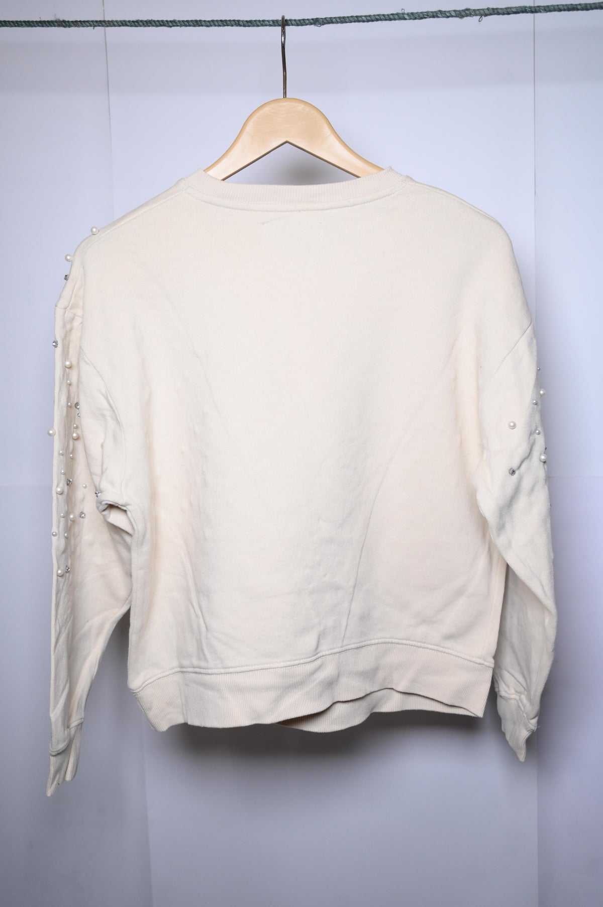 Pull and Bear Cream Sweatshirt - Small